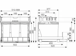 Müllex Abfalleimer TRIOXX 3 x 16 l -Angebote Bad & Sanitär Store 56171142 xxl