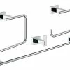 GROHE Badezimmer-Set Essentials Cube Chrom, 4 in 1