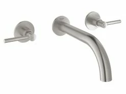 GROHE Lavaboarmatur Atrio 1/2", Steel, Wandmontage, Hebelgriffe