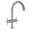 GROHE Lavaboarmatur Atrio L-Size 1/2", Steel, Kreuzgriffe