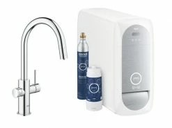 GROHE Küchenarmatur Blue Home C-Auslauf, Starter Kit, Chrom