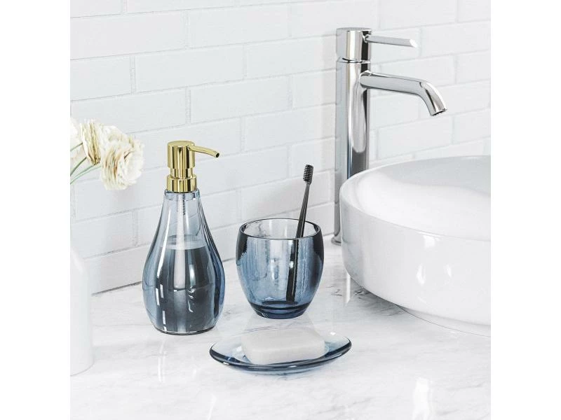 Umbra Zahnputzbecher Droplet Blau 6 Umbra Zahnputzbecher Droplet Blau – Bild 6