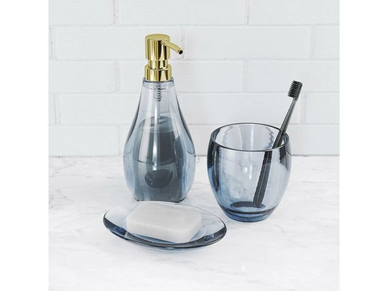 Umbra Zahnputzbecher Droplet Blau 5 Umbra Zahnputzbecher Droplet Blau – Bild 5